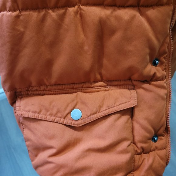 old navy orange and brown puffer vest size S - Picture 4 of 11
